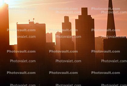 Transamerica Pyramid, Sunset, Sunclipse