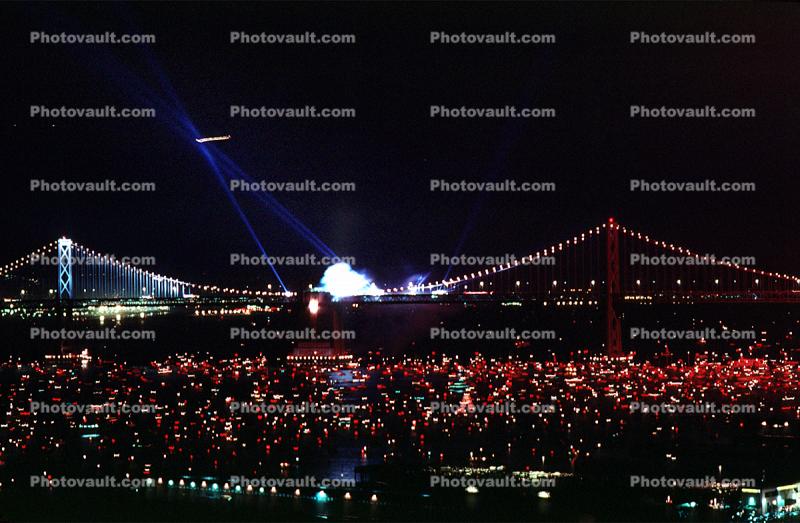 50th anniversary party celebration for the Bay Bridge, San Francisco Oakland Bay Bridge