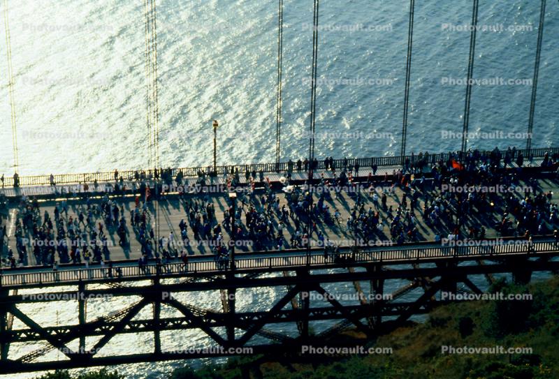 50th anniversary celebration, Golden Gate Bridge, May 24th, 1987, 1980s, detail
