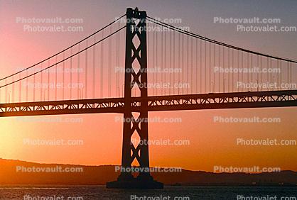 San Francisco Oakland Bay Bridge sunset