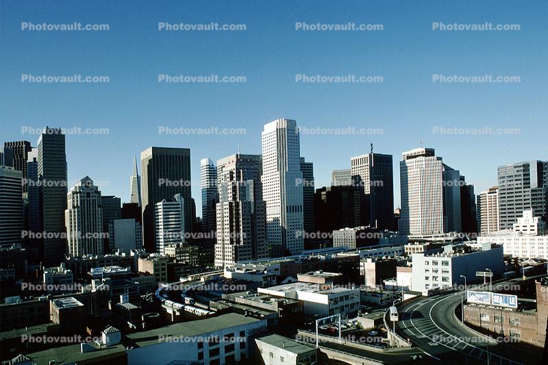 downtown, office, building, skyscraper, highrise, skyline