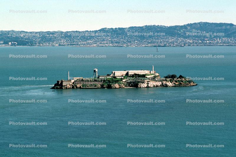 Alcatraz Island, eastbay hills, March 3 1989, 1980s