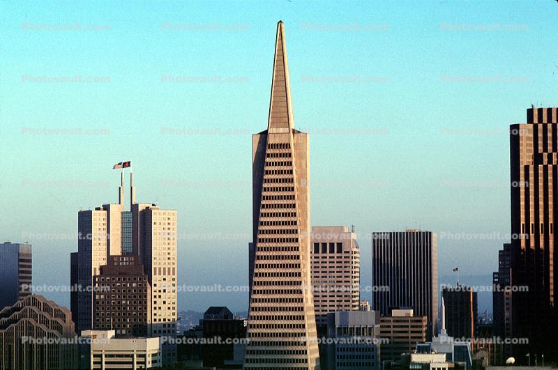 California Center, view from Coit Tower, Transamerica Pyramid