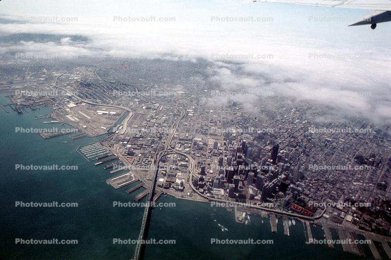The Embarcadero, Piers, docks, Embarcadero Freeway, downtown, SOMA, India Basin, Mission Bay Project, Potrero Hill, Fog