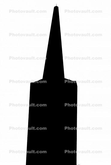 Transamerica Pyramid silhouette, logo, shape