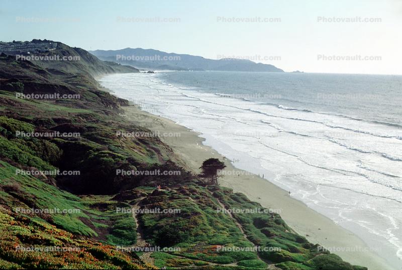 Ocean Beach, Pacific, sand, cliffs
