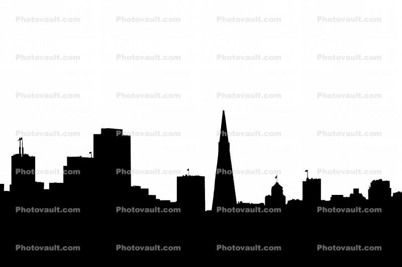 San Francisco Skyline silhouette, logo, shape