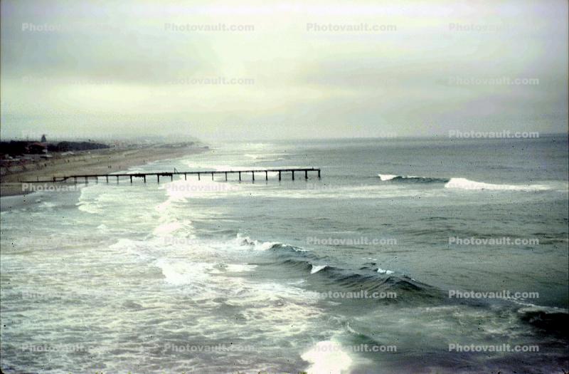 Ocean Beach, Pier, Waves, September 1966, 1960s, Ocean-Beach