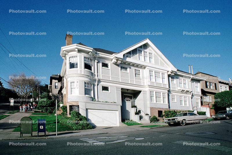 Mansion, Home, Garage, car, mailbox, Pacific Heights