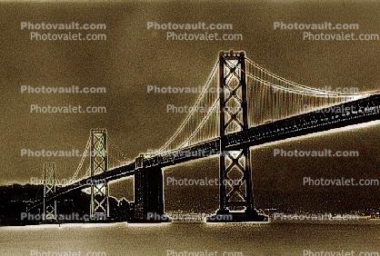 San Francisco Oakland Bay Bridge, abstract