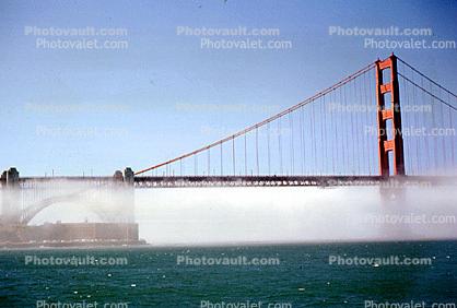 Golden Gate Bridge, Fort Point, Fog, 1963, 1960s