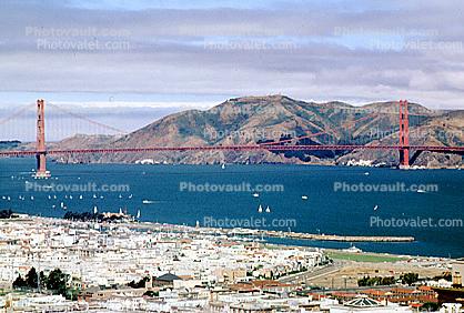 Marin Headlands, Golden Gate Bridge, 1966, 1960s