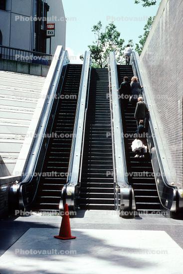 escalator, building, detail