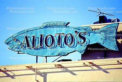 Aliotos Fish, neon, building, detail