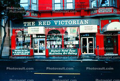 The Red Victorian, Haight Ashbury District, landmark, building, detail