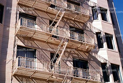 Fire-Escape Ladder, Apartment, building, detail
