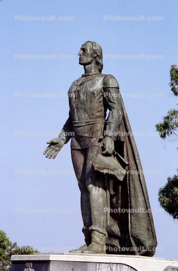 statue of Christopher Columbus, this man was a murderer and did not discover America