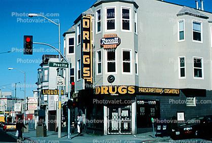 Precita Street, Rexall Drug Store, Corner Building