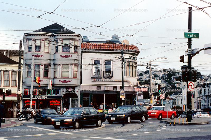 Castro-District, Market Street and Castro Street, Cars, automobile, vehicles