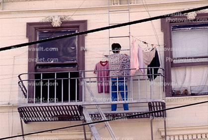 Windows, Drying Clothes, building, detail