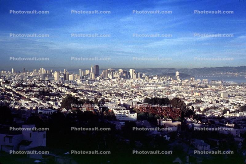Downtown, cityscape, buildings, from Twin Peaks