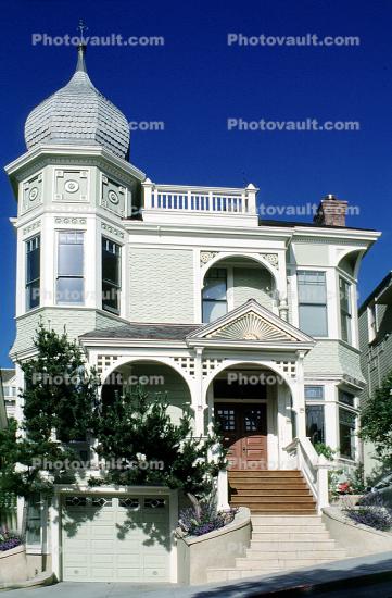 home, house, stairs, unique, tower, building, residence, Upper Haight