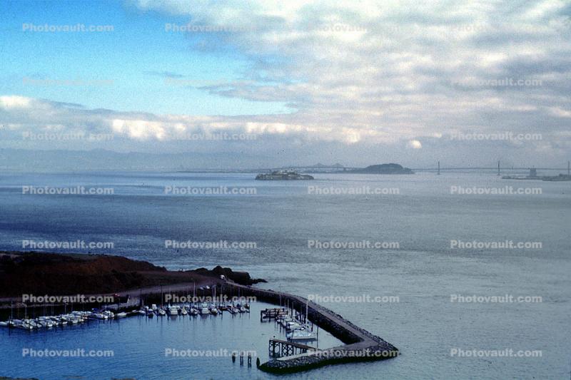 marina, harbor, docks, boats, Marin County, December 1977, 1970s