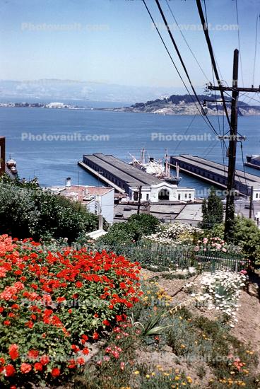 Docks, Piers, ships, the Embarcadero, July 1958, 1950s