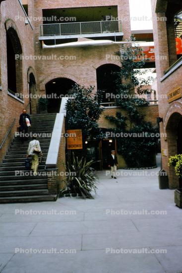 Steps, Stairs, The Cannery, Fishermans Wharf, 1974, 1970s