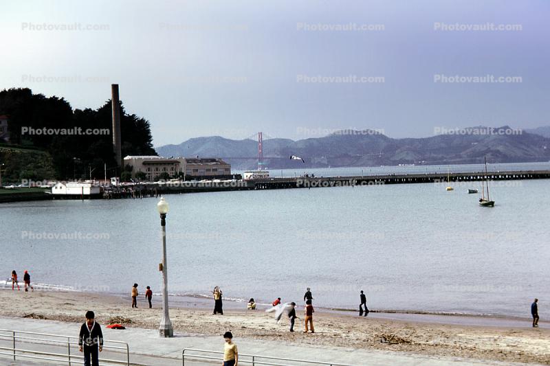 Aquatic Park, Beach, Sand, 1974, 1970s