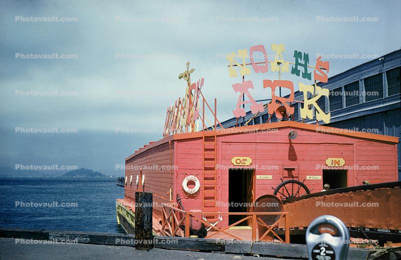 Noahs Ark, Raft, amusement ride, strange buildings, 1960, 1960s