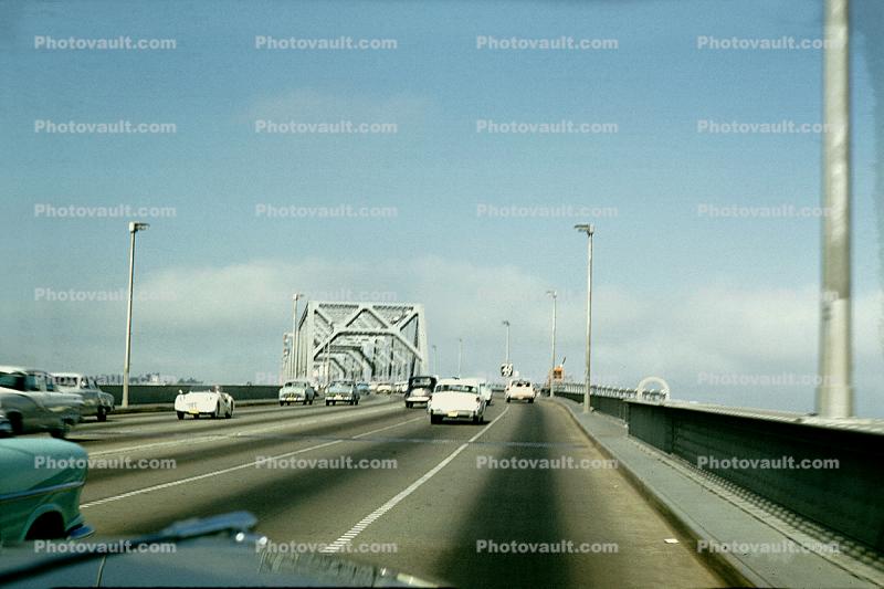 Crossing the Bridge, Two Way Traffic, cars, traffic, 1957, 1950s