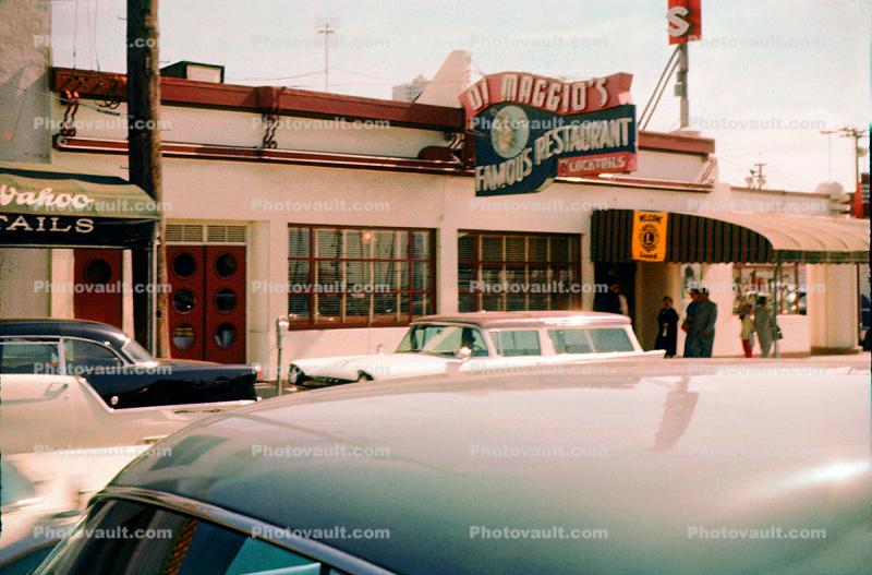 Di Maggio's Restaurant, Cars, Automobiles, Vehicles, 1950s