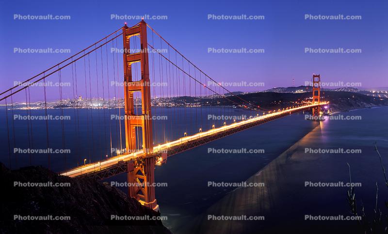 Golden Gate Bridge, Sunset, Dusk, twilight