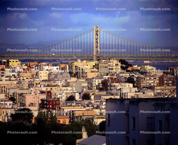 San Francisco Oakland Bay Bridge, homes, buildings
