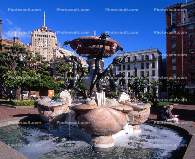 Fountain of the Tortoises, Huntington Park, Mark Hopkins Hotel, Nob Hill