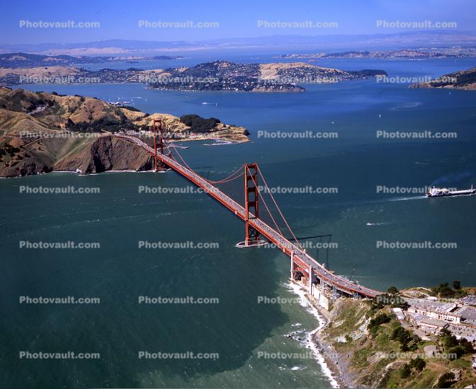 Golden Gate Bridge, Tiburon, Belvedere, Sausalito, Angel Island, Red and White Fleet, Tourboat
