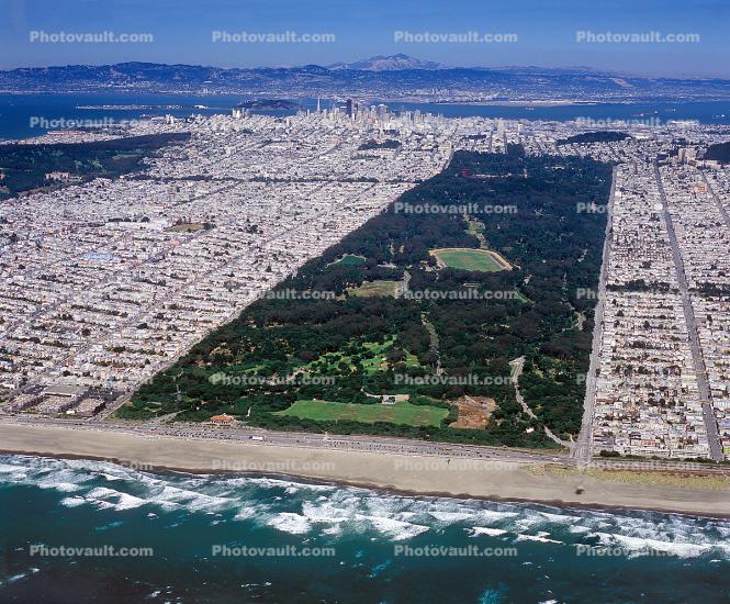 Ocean Beach, Great Highway, Golden Gate Park, sand, waves