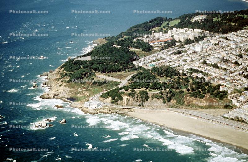 Cliff-House, Pacific Ocean, Seal Rock, Ocean-Beach, Geary Blvd, Pt. Lobos, coastal, coast, shoreline, seaside, coastline, waves, Cliff House, beach, Great Highway