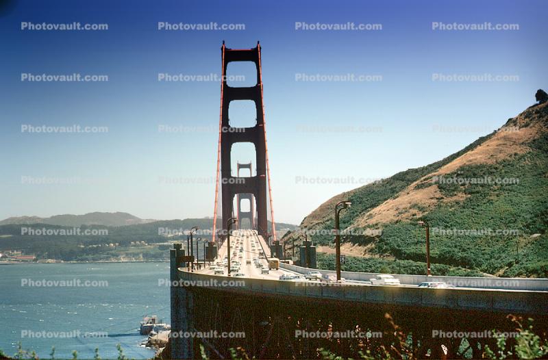 Golden Gate Bridge, Marin Headlands, June 1966, 1960s