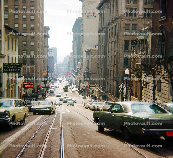 Powell Street, Chevy, Steep Street, Hill, 1968, 1960s