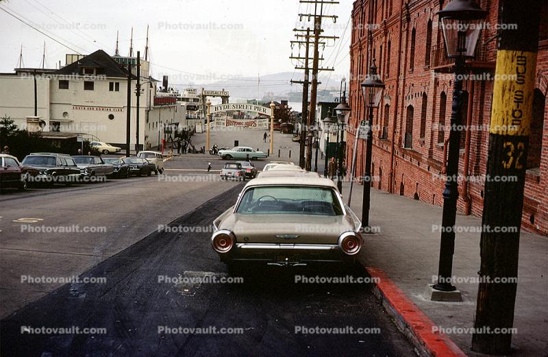 Hyde Street Pier, Ford Thunderbird, Cars, Vehicles, 1968, 1960s