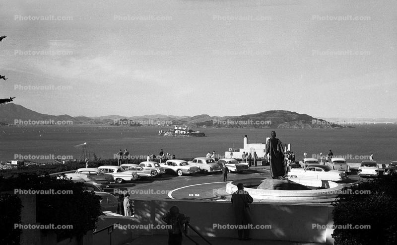 Coit Tower overlook, Cars, Vehicles, 1960s