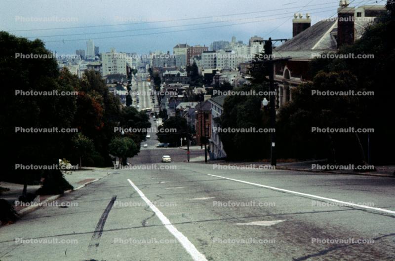 Steep Hill, house, home, street, angle, July 1961, 1960s