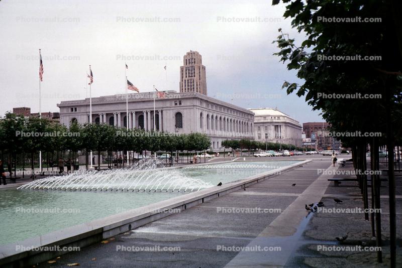 Water Fountaian, Library, building, June 1963, 1960s