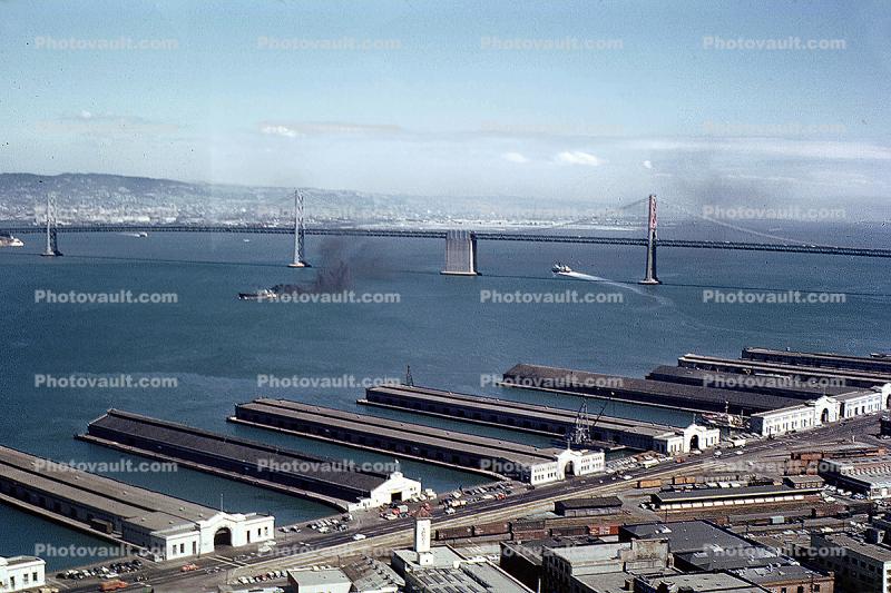 Warehouse Piers, Railroads, the Embarcadero, 1950s