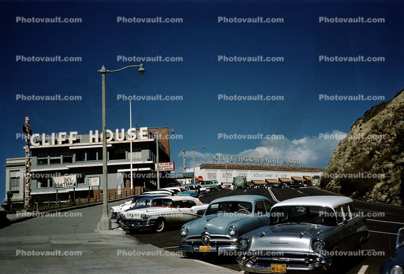 Cliff House, Chevy, Cars, Gift Shop, 1950s