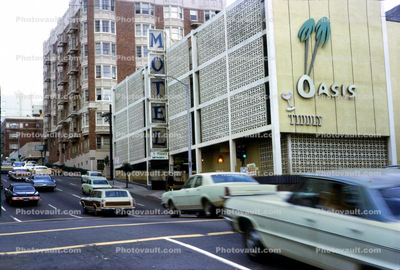 Oasis Motel, Tiddly Cocktail, Cars, Eddy Street, 1970s