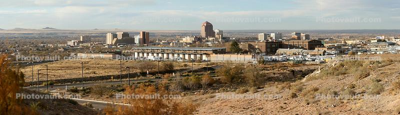Cityscape, skyline, building, downtown, Albuquerque, Panorama