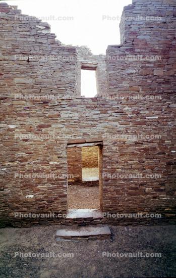 Doorway, entrance, entryway, Ruins, Building, Mountains
